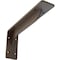 Ekena Millwork Embrey Steel Bracket, Hammered Brown 2"W x 10"D x 4 3/4"H BKTM02X10X04EBHBR - alternate 1